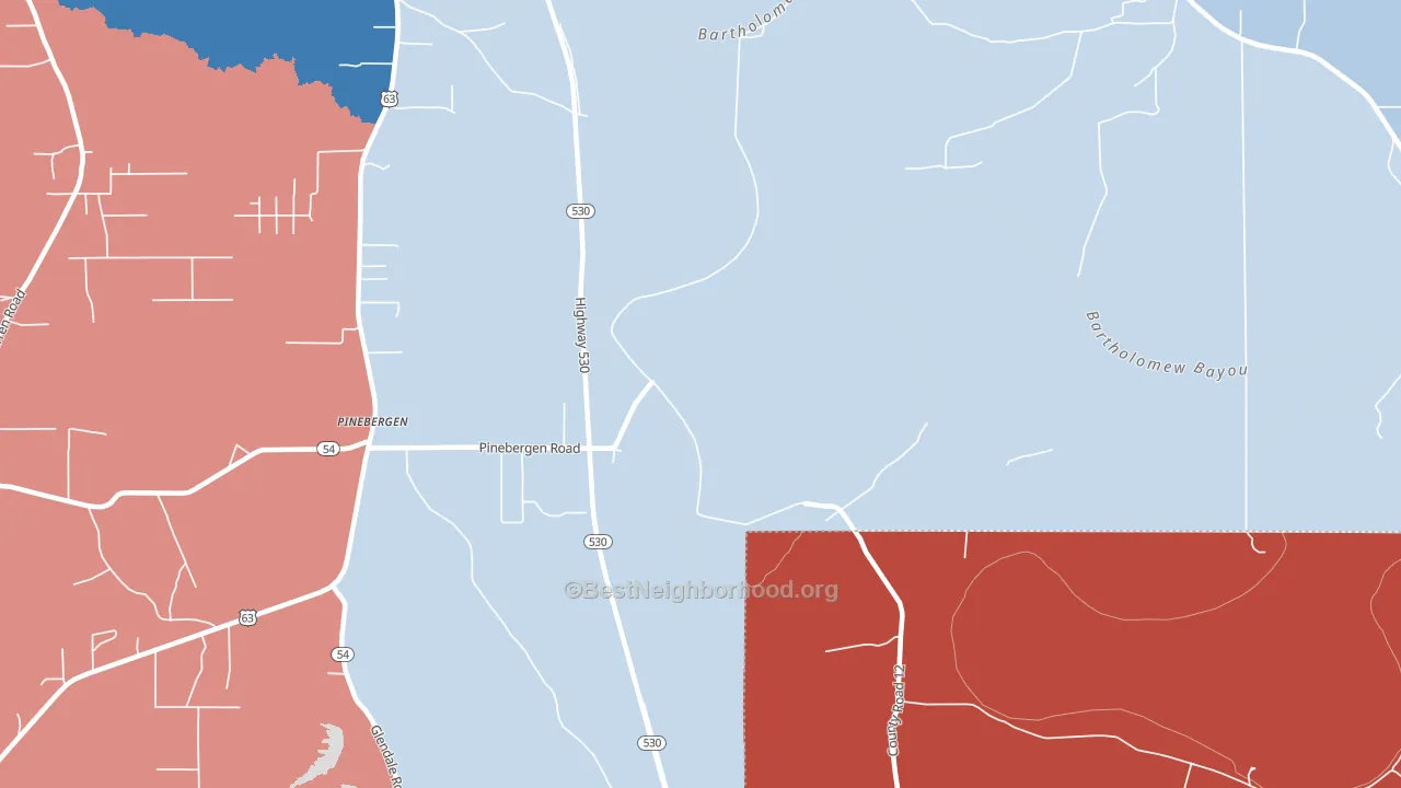 Ladd, AR block-group political-lean map