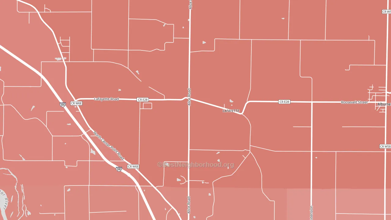 Lafayette, IA block-group political-lean map