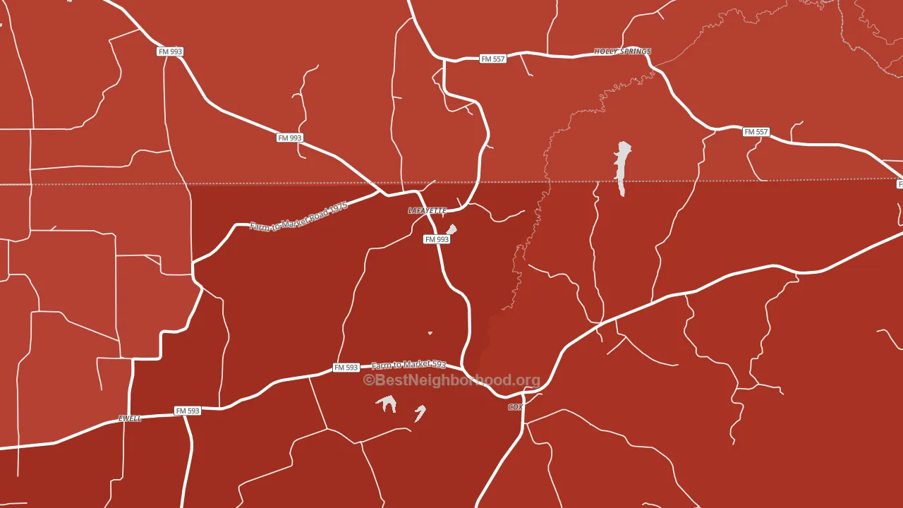 LaFayette, TX block-group political-lean map