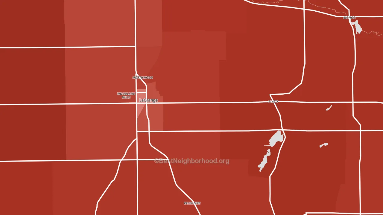 Lagrange, IN block-group political-lean map
