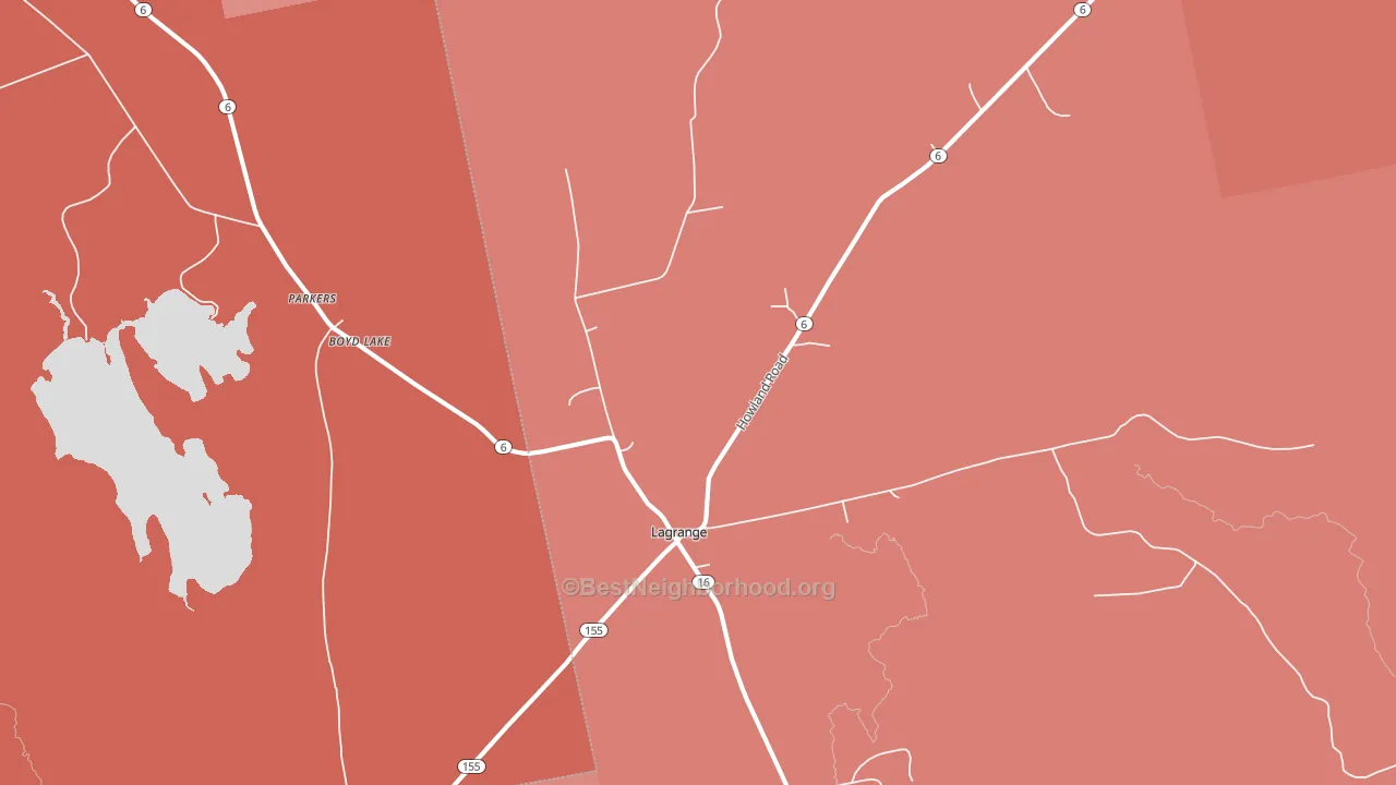 Lagrange, ME block-group political-lean map