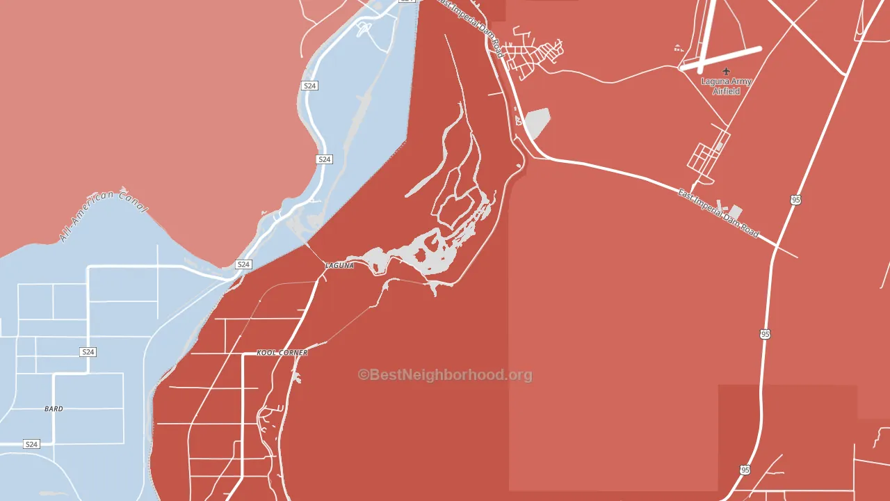 Laguna, AZ block-group political-lean map
