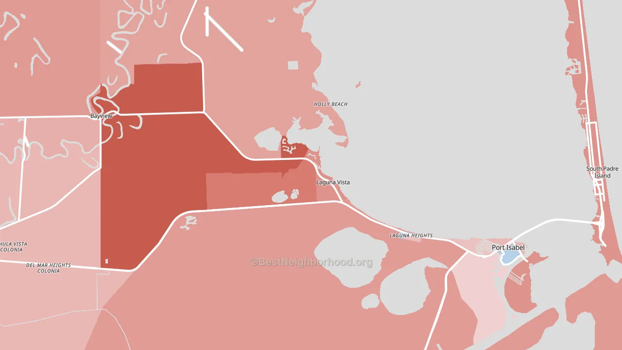 Laguna Vista, TX block-group political-lean map