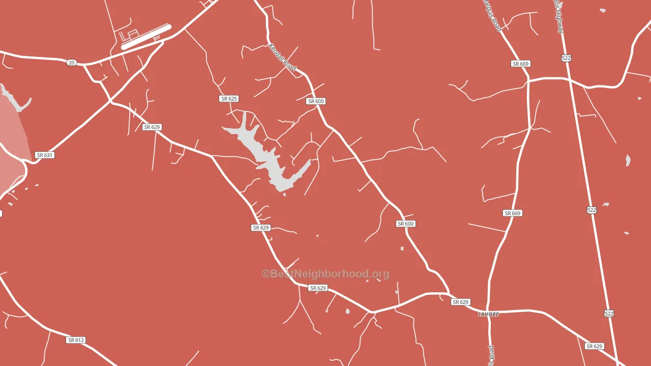 Lahore, VA block-group political-lean map