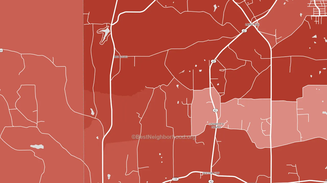 Laird Hill, TX block-group political-lean map