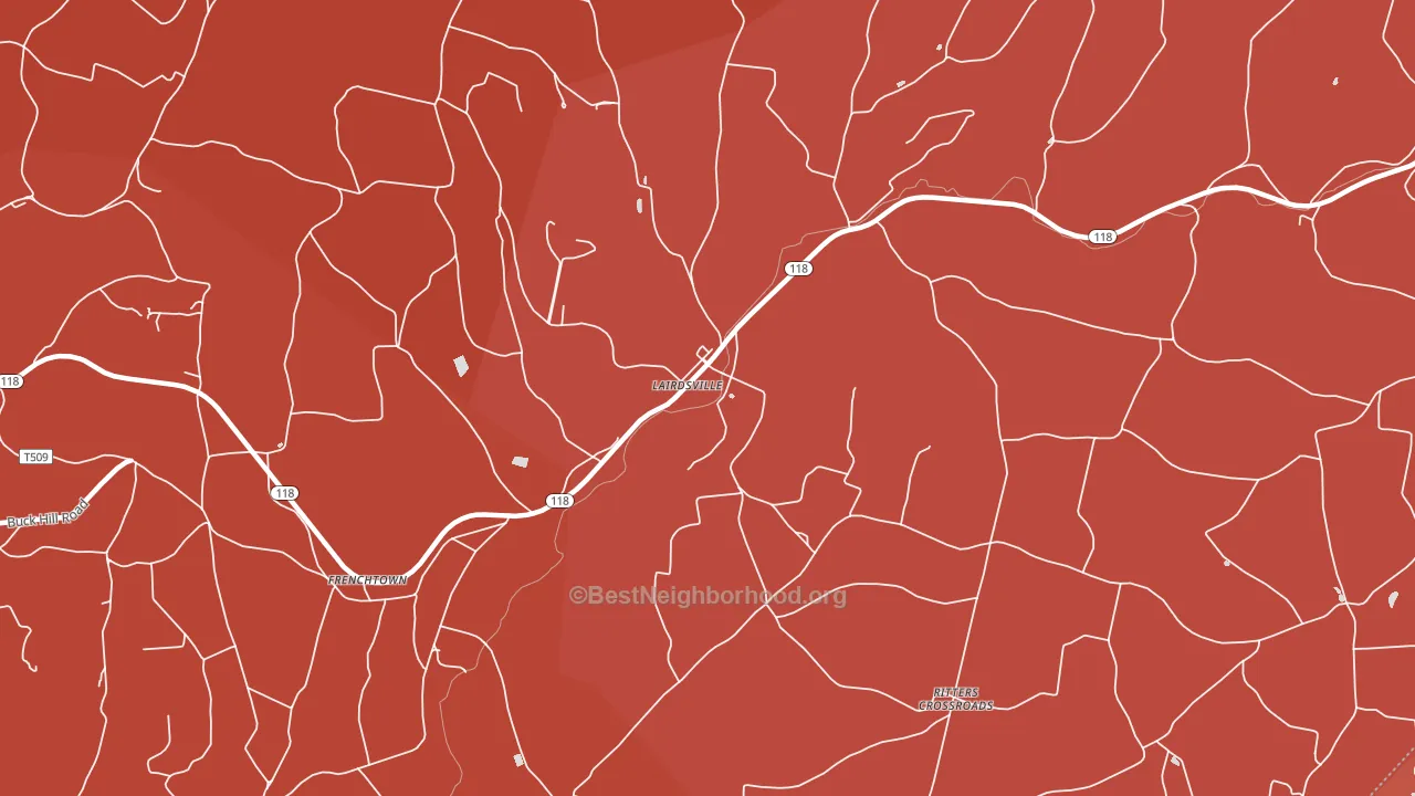 Lairdsville, PA block-group political-lean map
