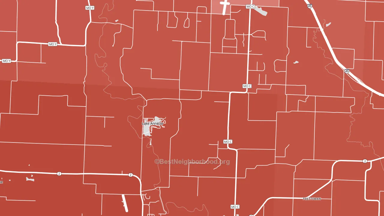 Lake Annette, MO block-group political-lean map
