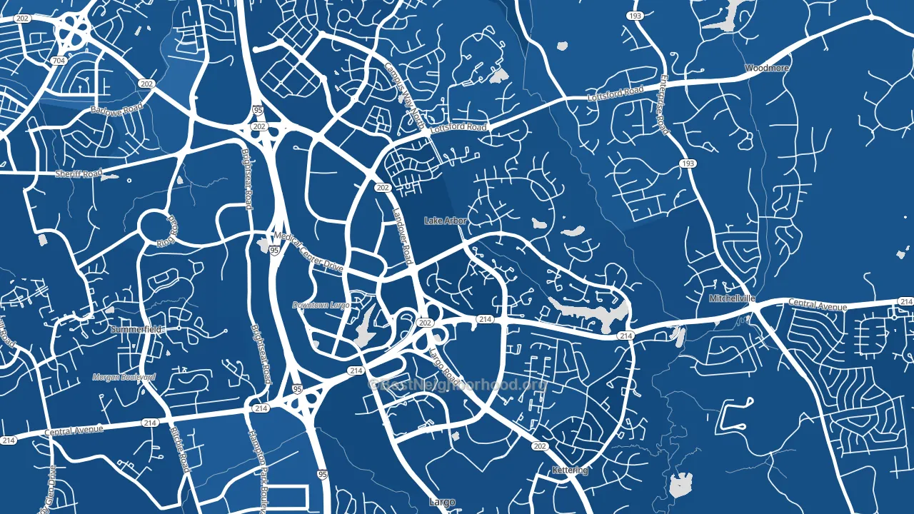 Lake Arbor, MD block-group political-lean map