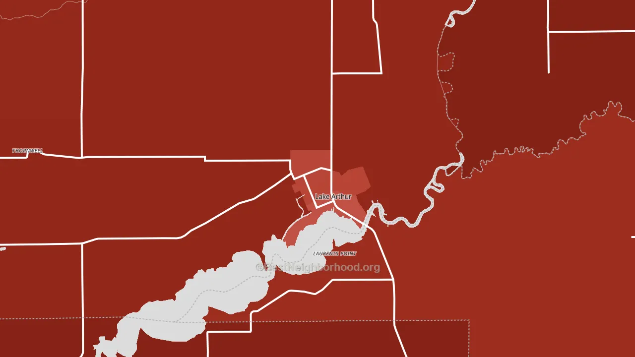 Lake Arthur, LA block-group political-lean map
