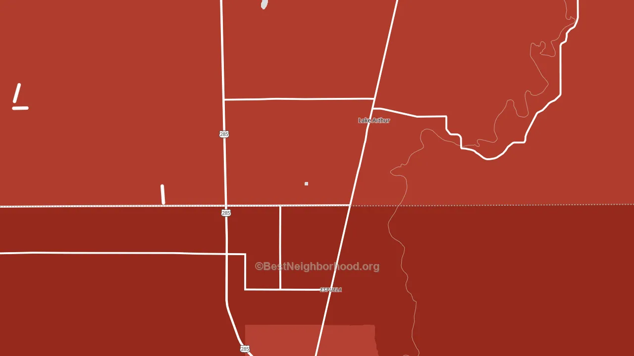 Lake Arthur, NM block-group political-lean map