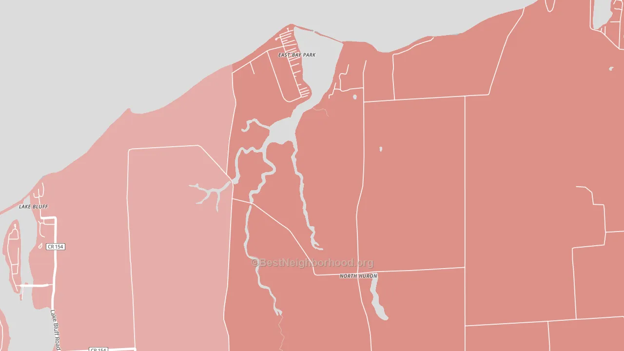 Lake Bluff, NY block-group political-lean map