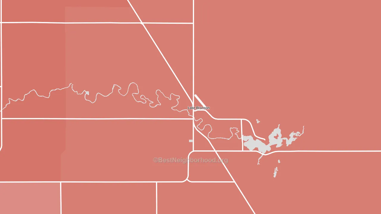 Lake Bronson, MN block-group political-lean map