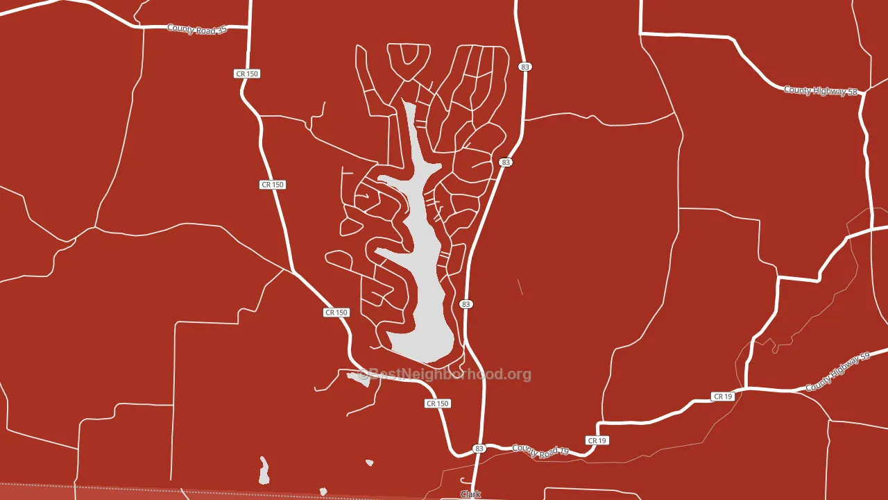 Lake Buckhorn, OH block-group political-lean map