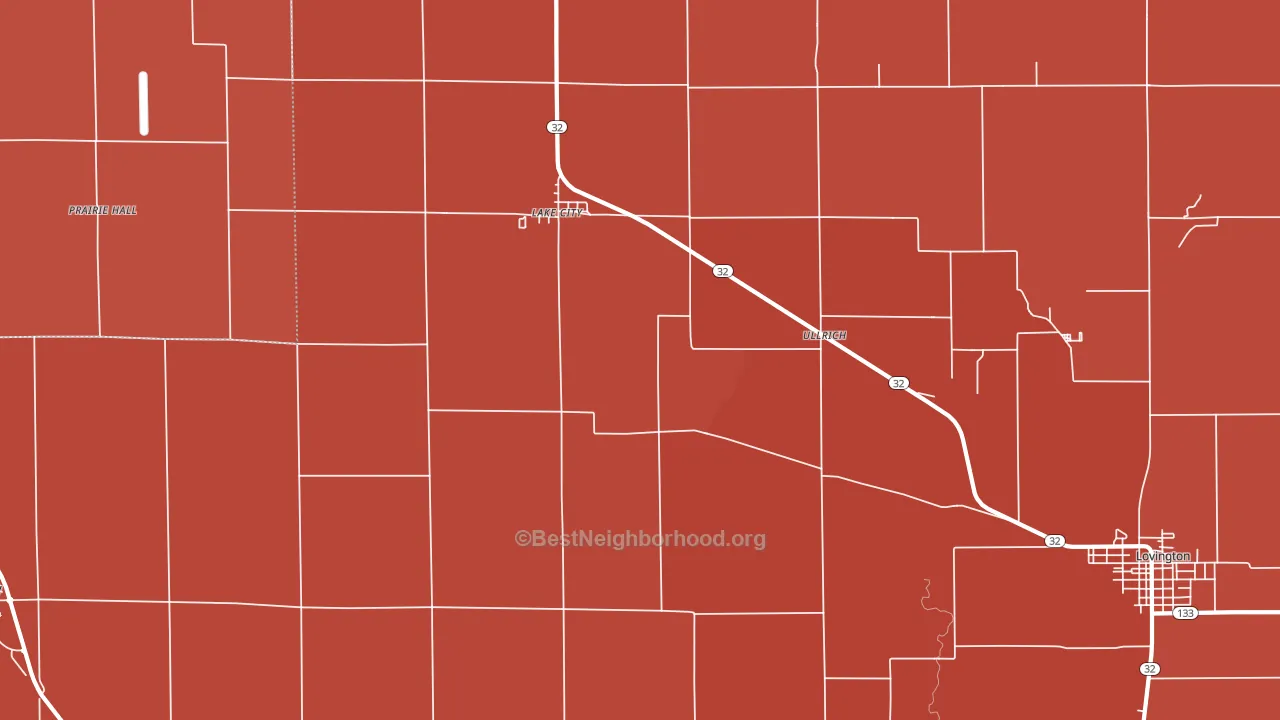 Lake City, IL block-group political-lean map