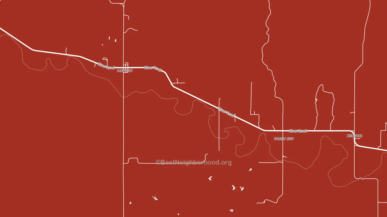 Lake City, KS block-group political-lean map