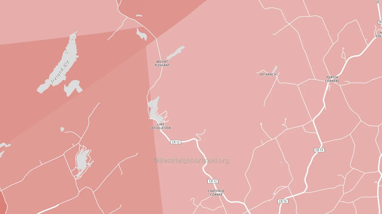 Lake Desolation, NY block-group political-lean map
