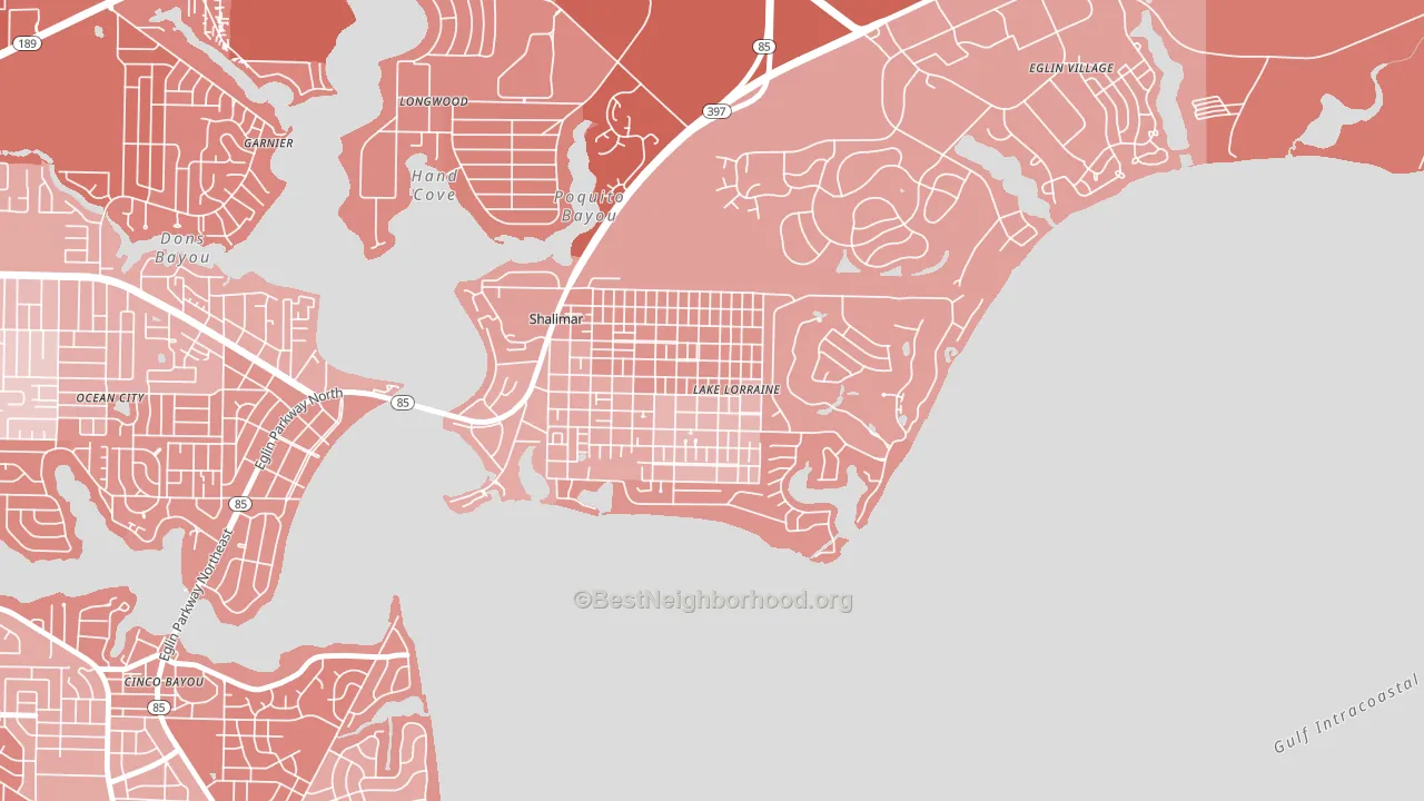 Lake Lorraine, FL block-group political-lean map