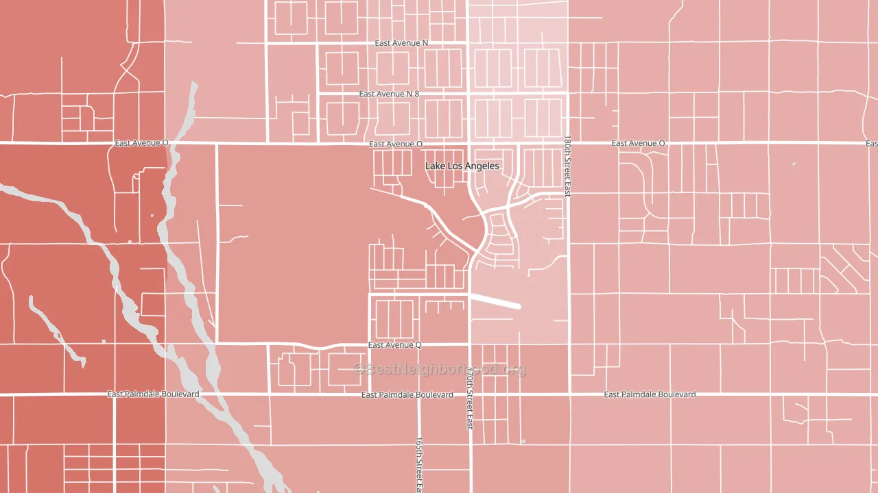 Lake Los Angeles, CA block-group political-lean map