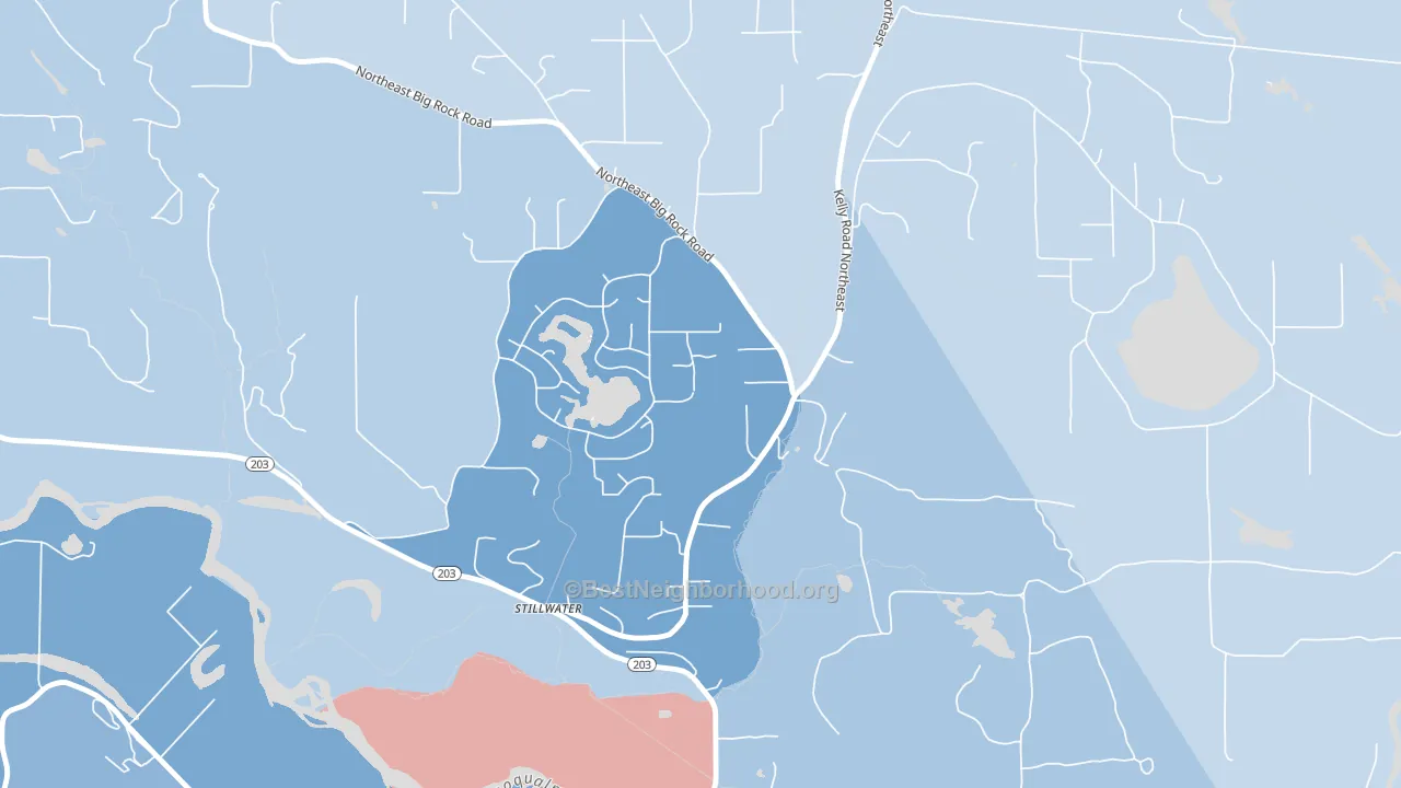 Lake Marcel-Stillwater, WA block-group political-lean map