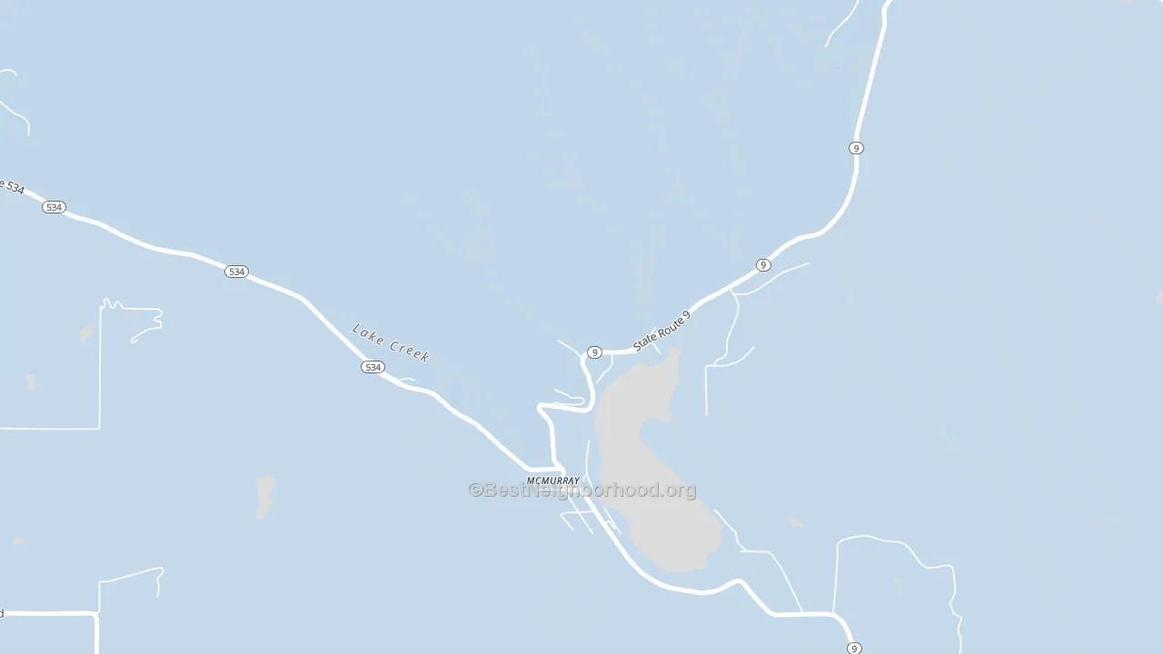 Lake McMurray, WA block-group political-lean map