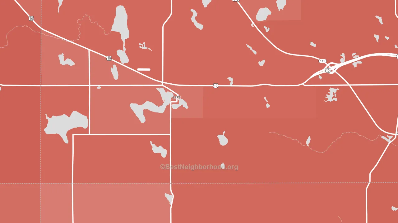 Lake, MI block-group political-lean map