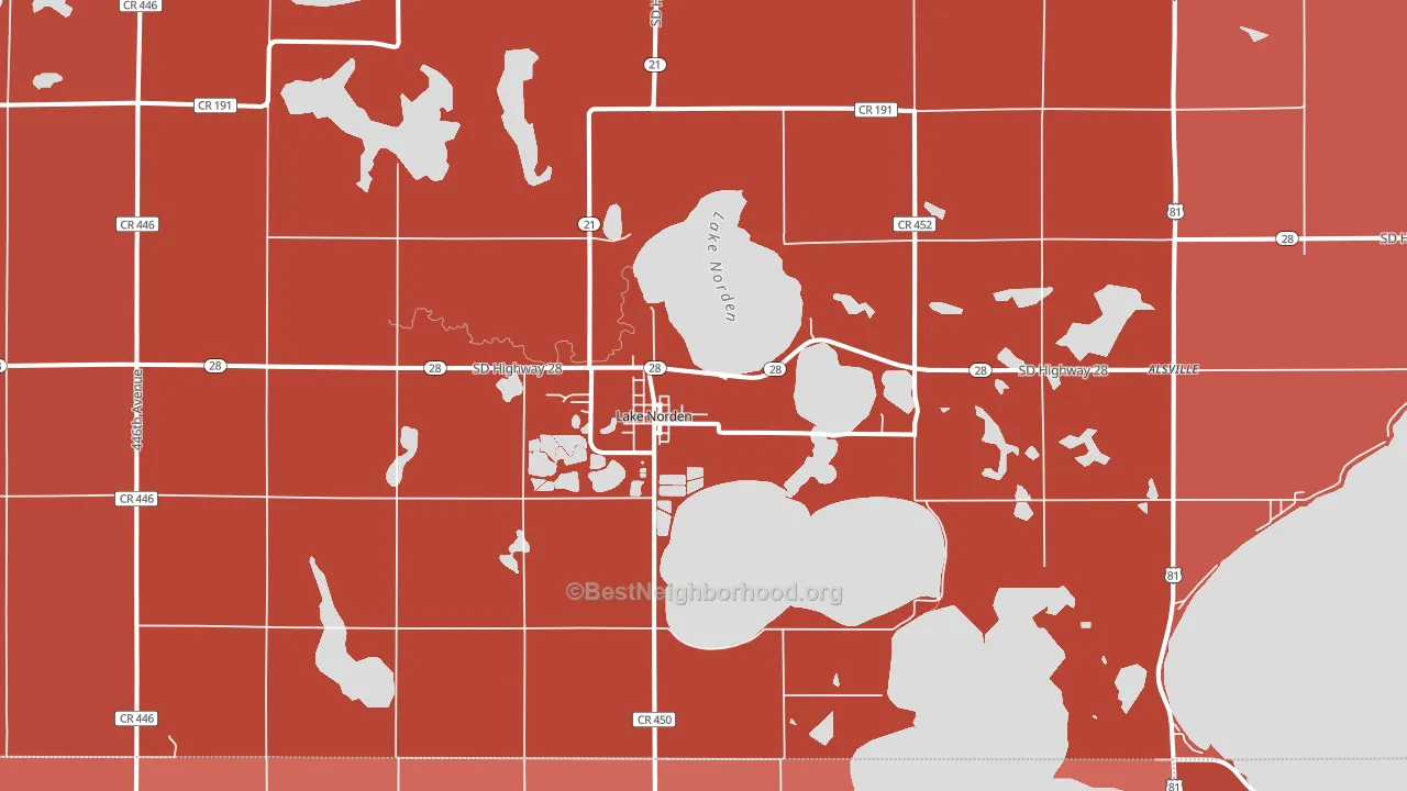 Lake Norden, SD block-group political-lean map