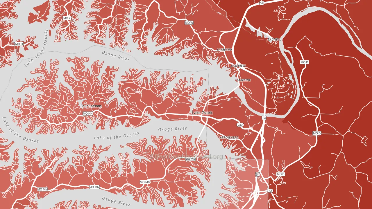 Lake Ozark, MO block-group political-lean map