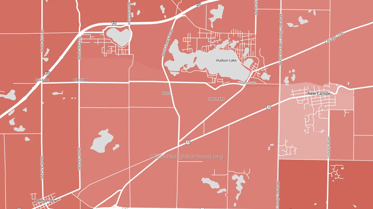 Lake Park, IN block-group political-lean map