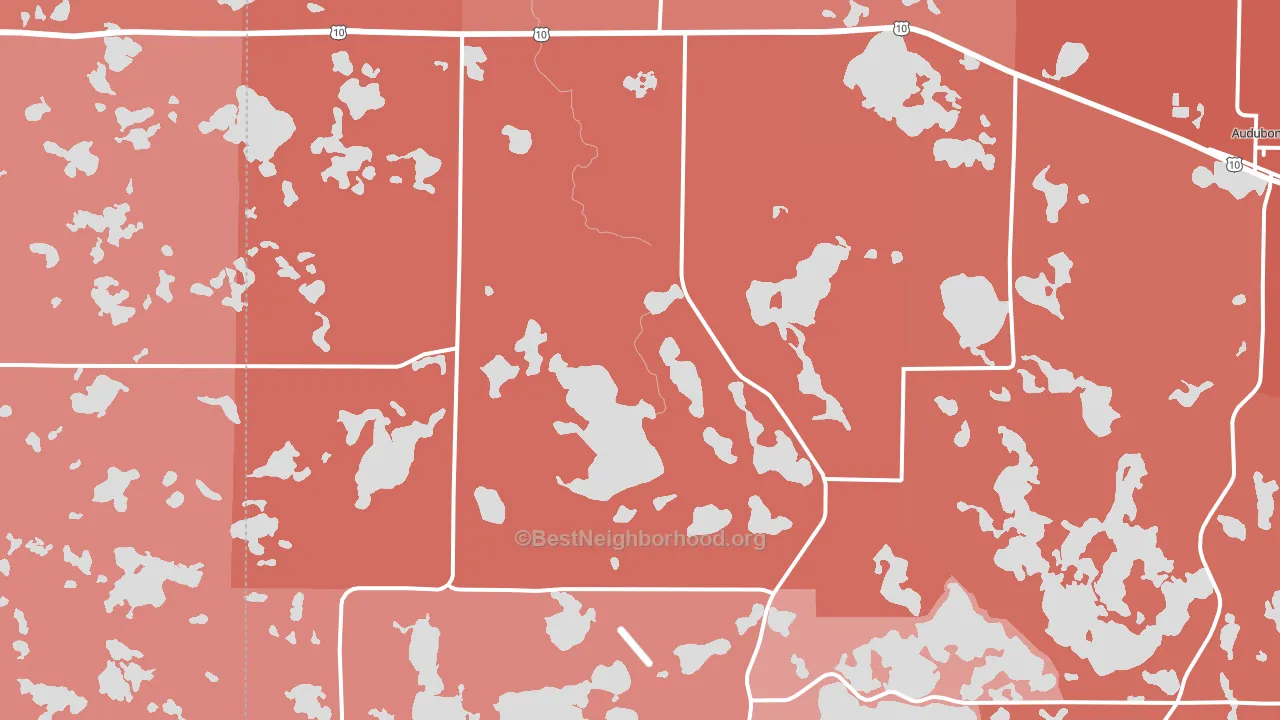Lake Park, MN block-group political-lean map