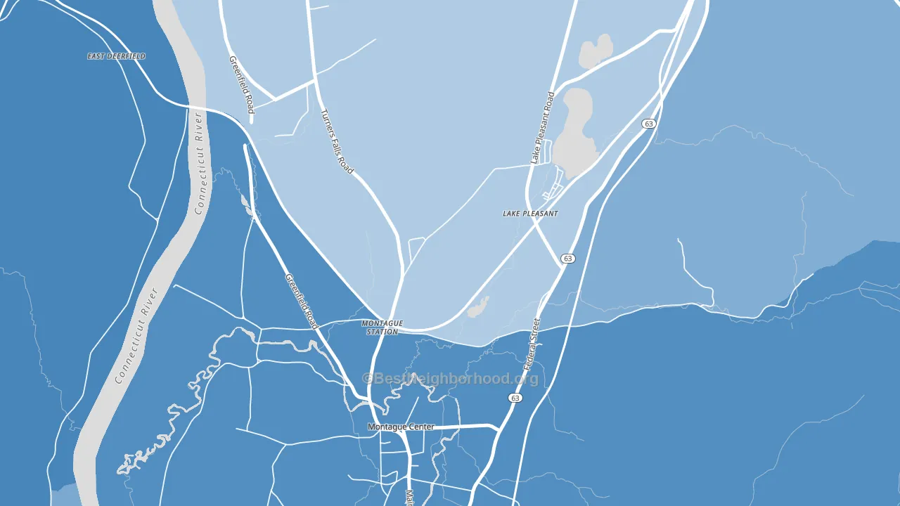 Lake Pleasant, MA block-group political-lean map