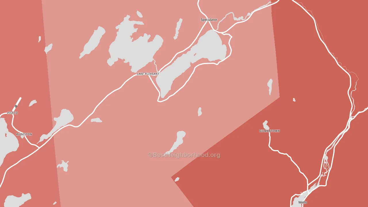 Lake Pleasant, NY block-group political-lean map