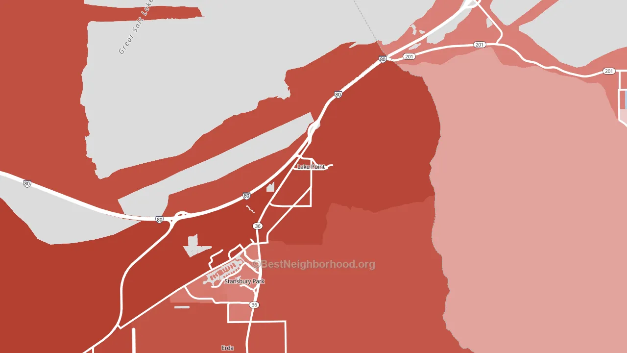 Lake Point, UT block-group political-lean map