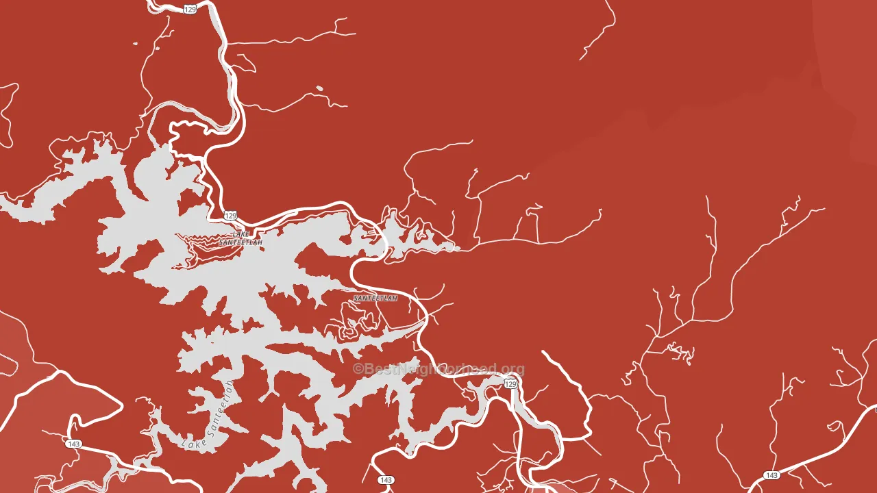 Lake Santeetlah, NC block-group political-lean map