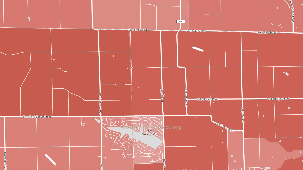 Lake Summerset, IL block-group political-lean map