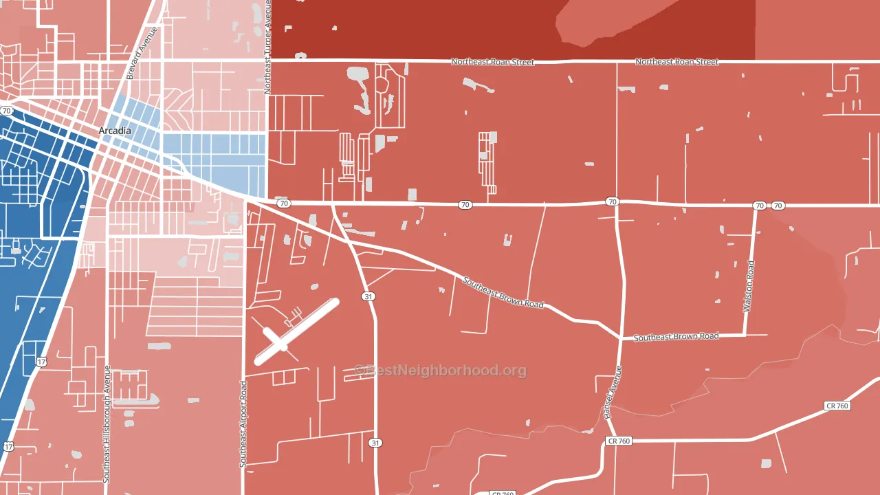 Lake Suzy, FL block-group political-lean map