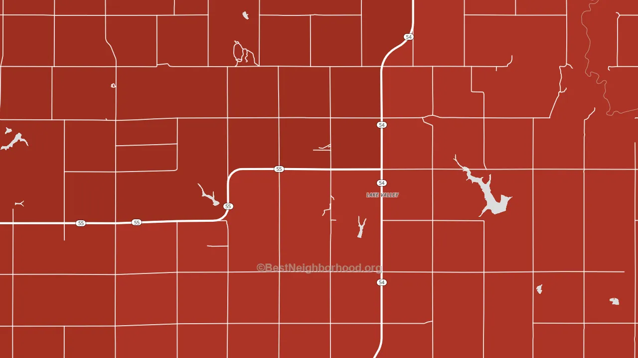 Lake Valley, OK block-group political-lean map