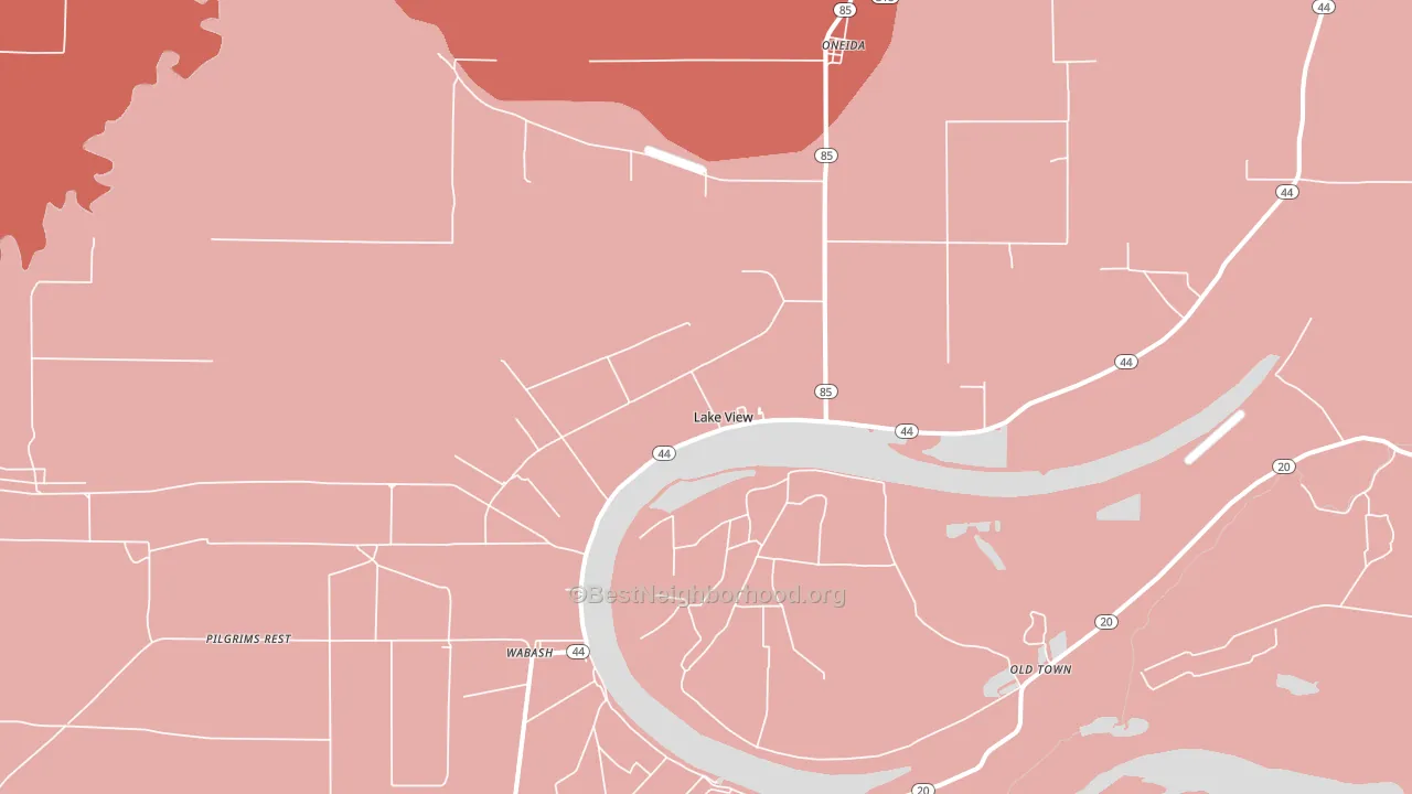 Lake View, AR block-group political-lean map