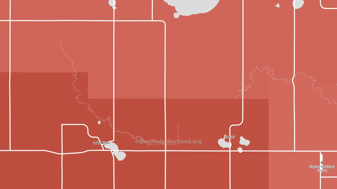 Lake Wilson, MN block-group political-lean map
