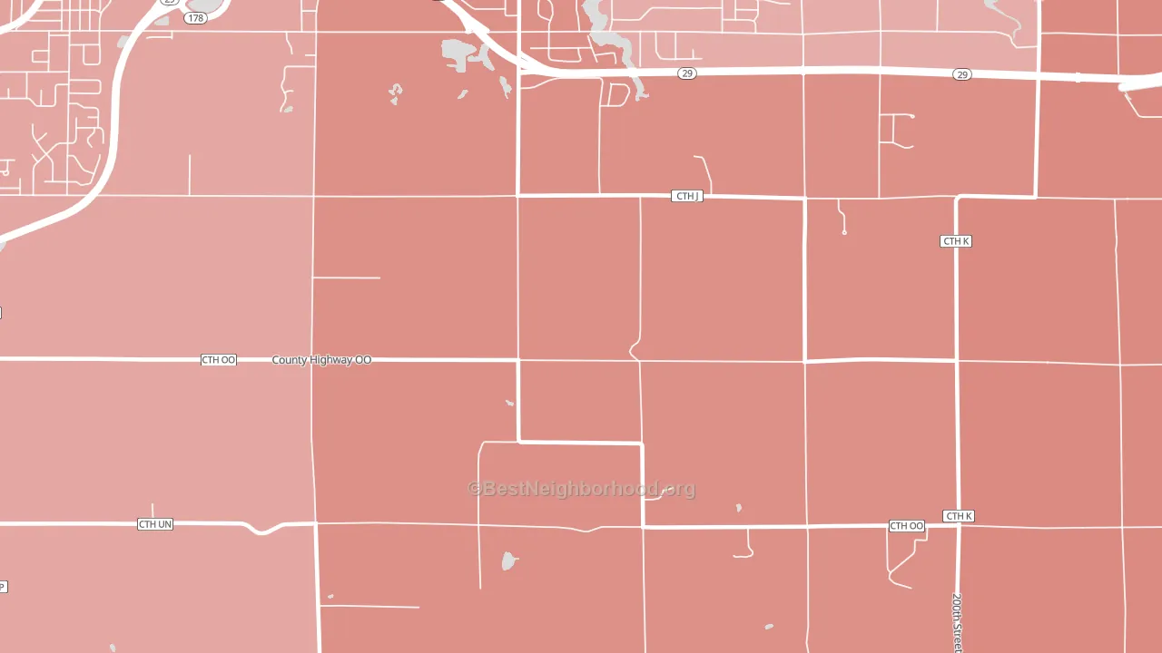 Lake Wissota, WI block-group political-lean map