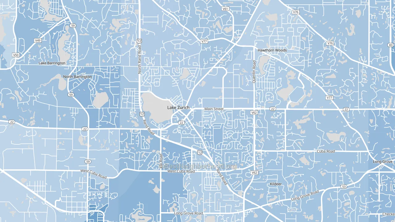 Lake Zurich, IL block-group political-lean map