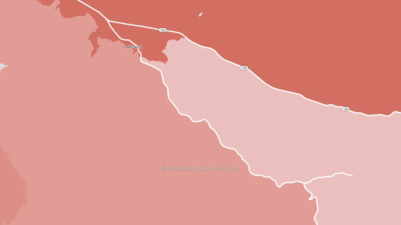Lakecreek, OR block-group political-lean map