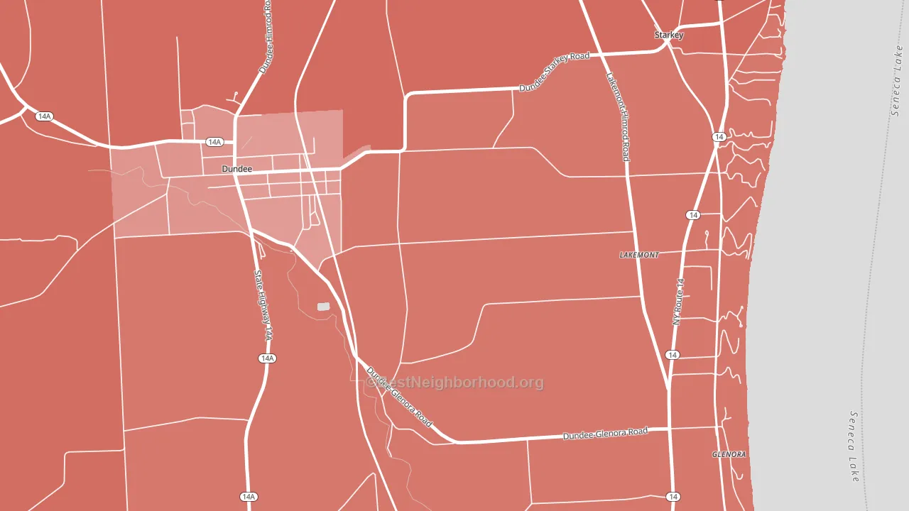 Lakemont, NY block-group political-lean map