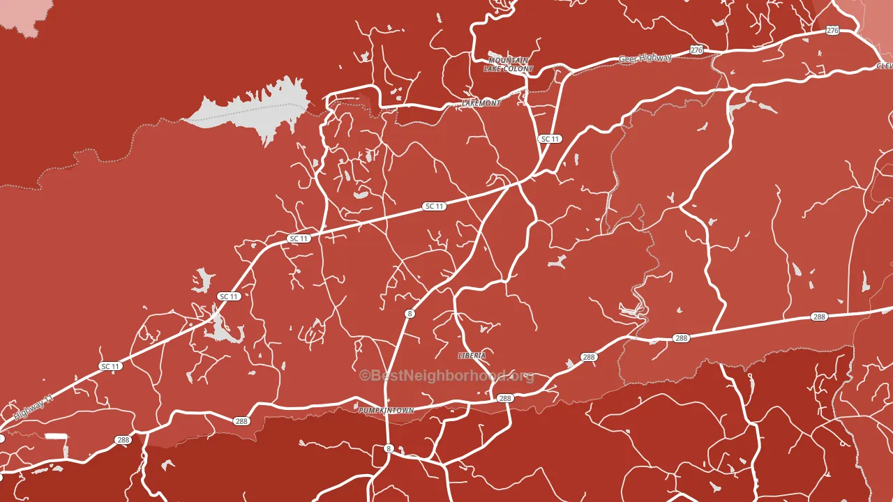 Lakemont, SC block-group political-lean map