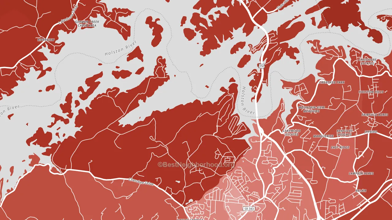 Lakemoore, TN block-group political-lean map