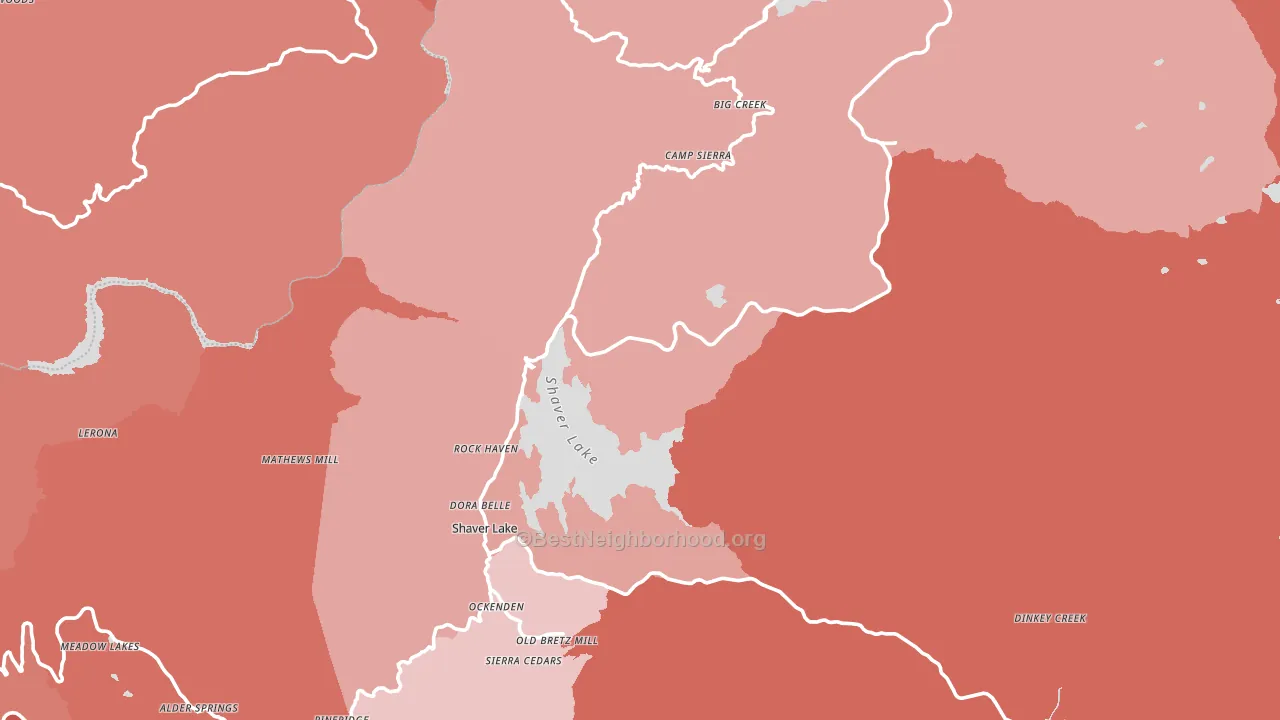 Lakeshore, CA block-group political-lean map