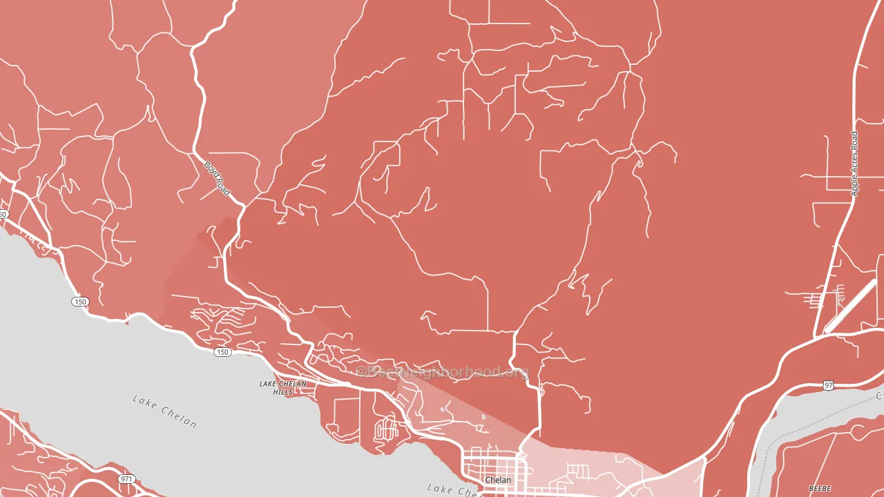 Lakeside, WA block-group political-lean map