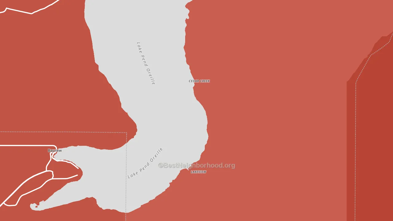 Lakeview, ID block-group political-lean map