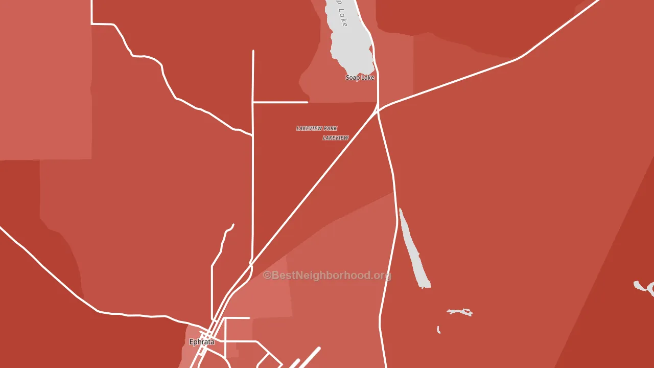 Lakeview Park, WA block-group political-lean map