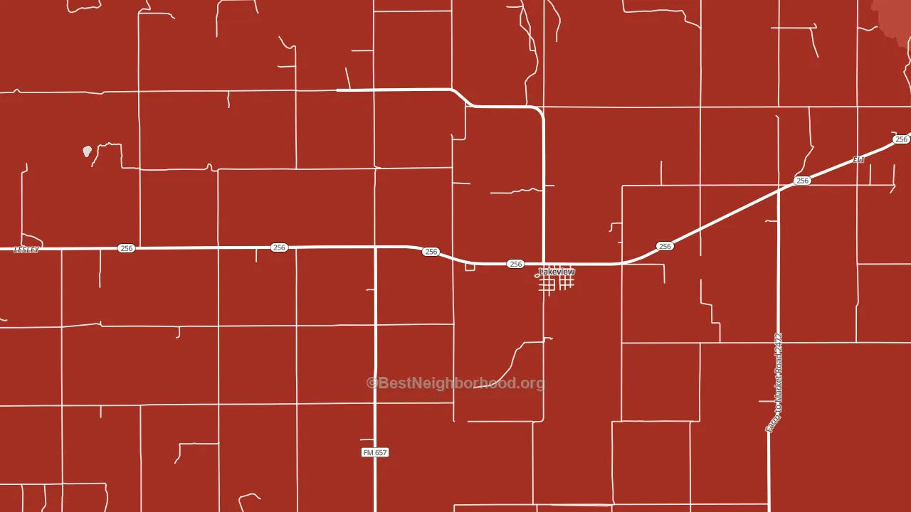 Lakeview, TX block-group political-lean map