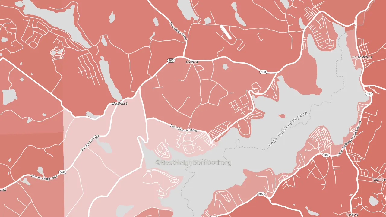 Lakeville, PA block-group political-lean map